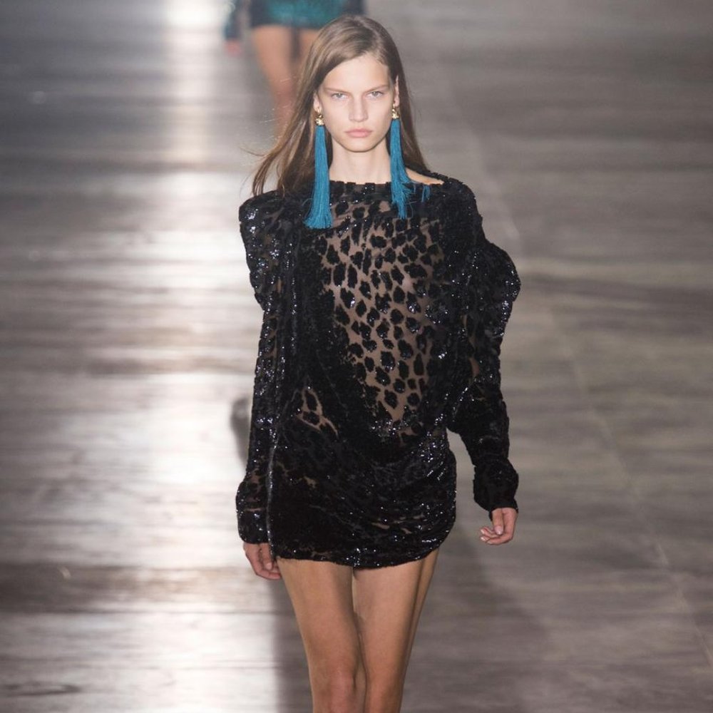 Saint Laurent runway dress SS2017, in Black. NEVER WORN. It's like brand new.